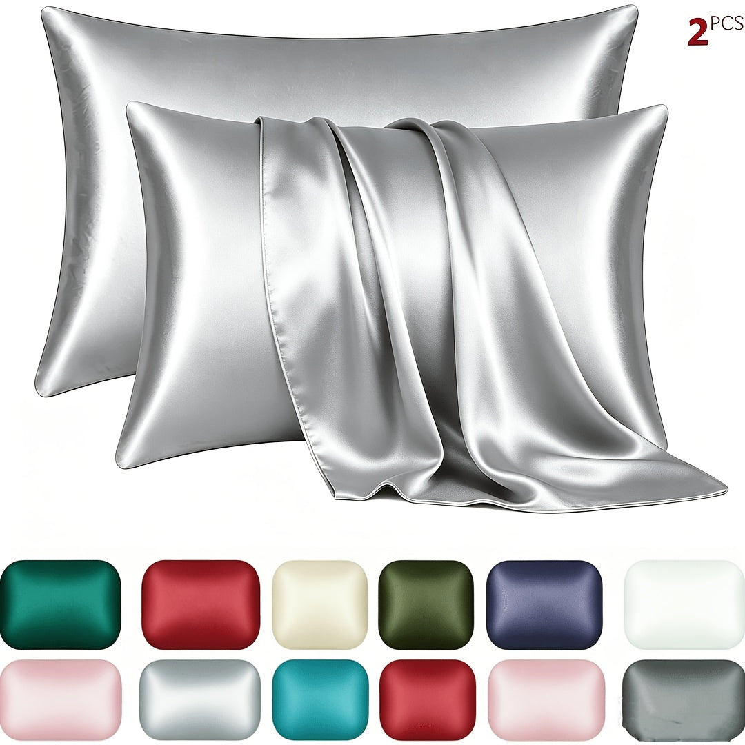 2pcs Satin Pillowcase Set for Skin and Hair, Soft, Breathable, Smooth, and Cooling Pillow Covers for Sleeping