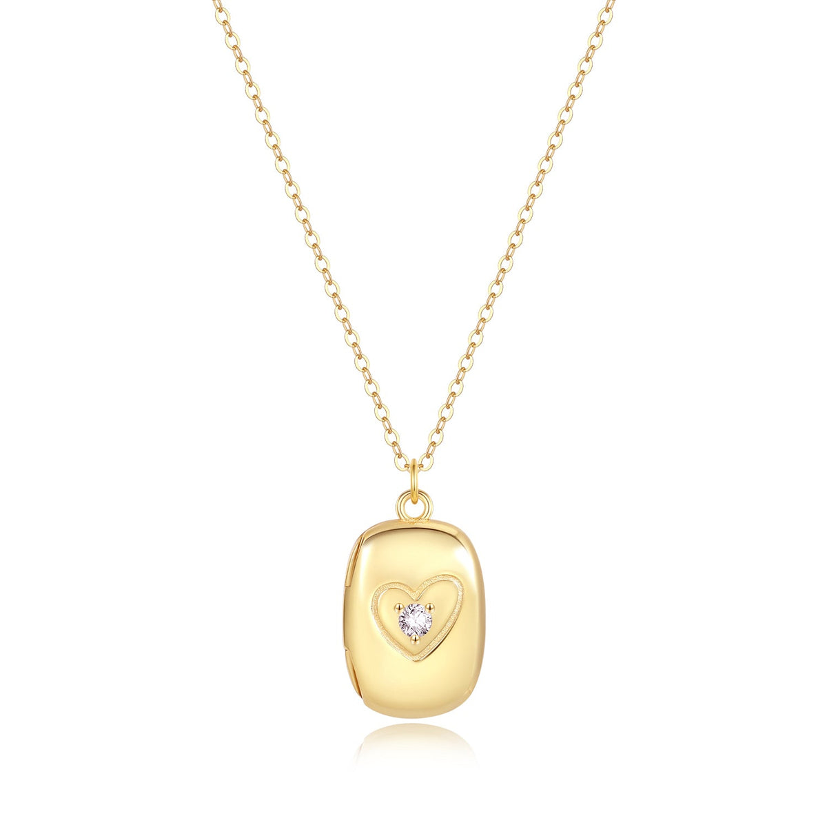 Isabella Rectangle Locket Necklace