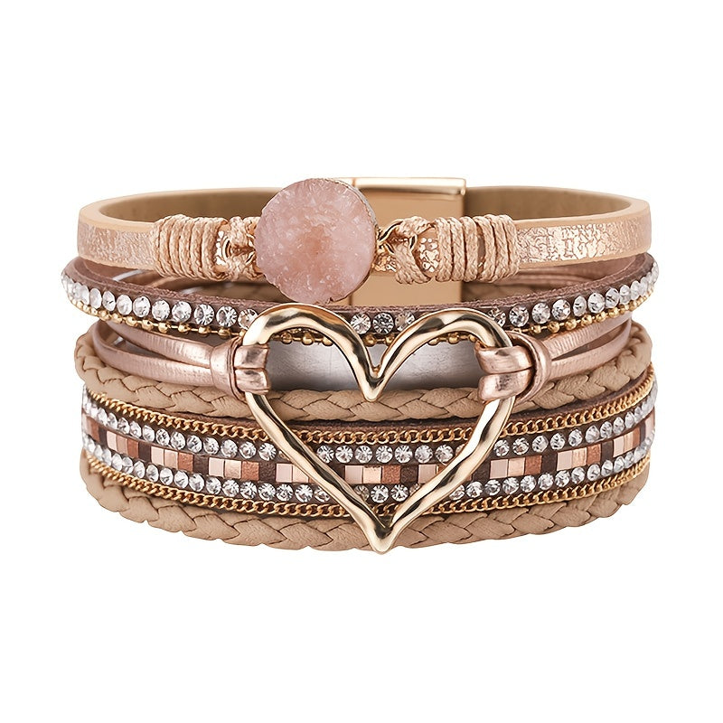The Heart Stone Leather Wrap