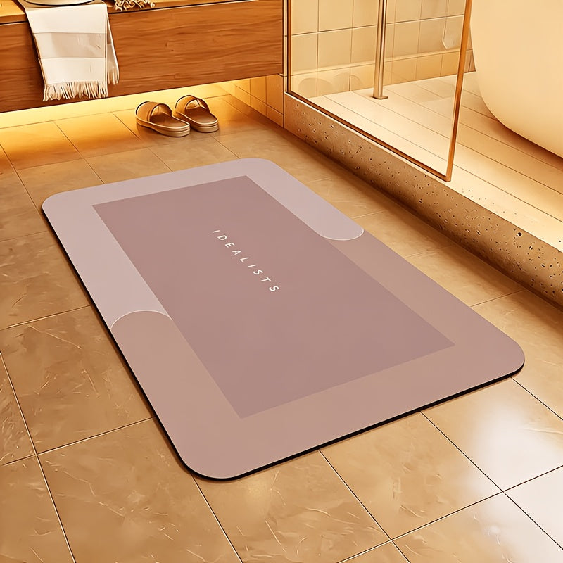 [Popular Choice] Super Absorbent Quick-Dry Bath Mat - Soft, Non-Slip Diatomite Design, Suitable for Showers, Bathtubs, and Doors - Hypoallergenic, the Perfect Home Decor Accessory