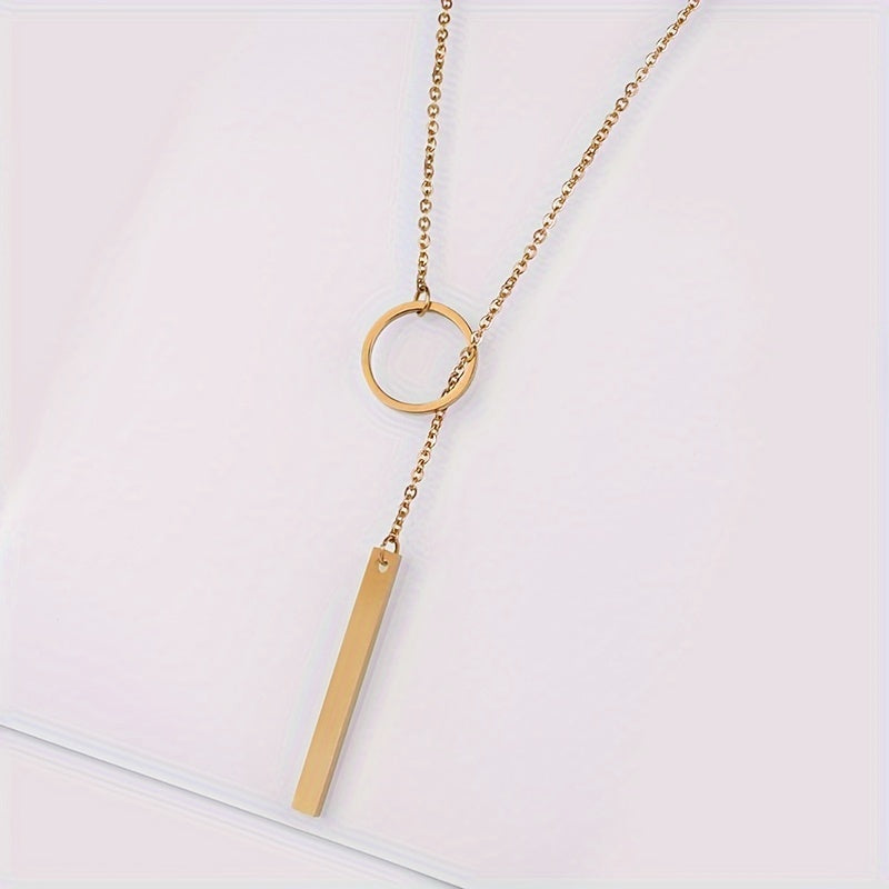 The Circle Bar Pendant Necklace