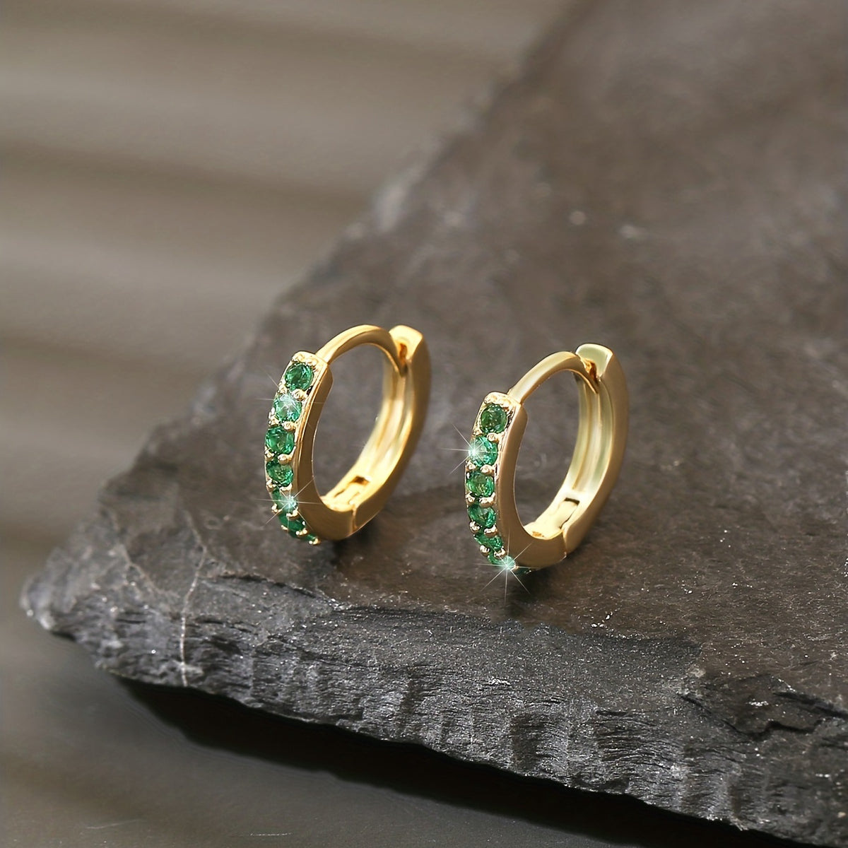 Green Zirconia Ear Buckle Earring