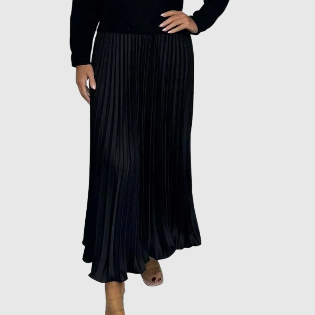 ALARICE | MAXI DRESS WITH JUMPER & PLEATED SKIRT