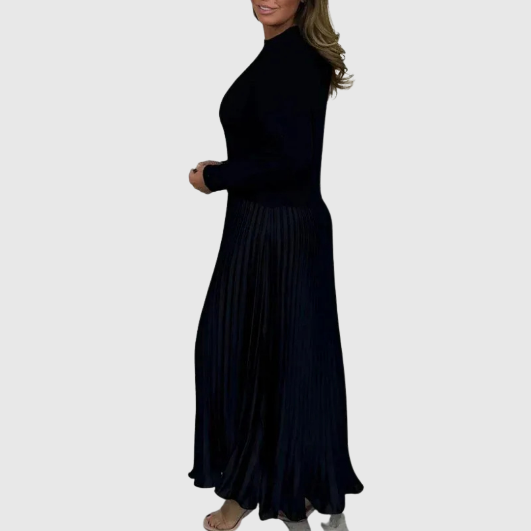 ALARICE | MAXI DRESS WITH JUMPER & PLEATED SKIRT