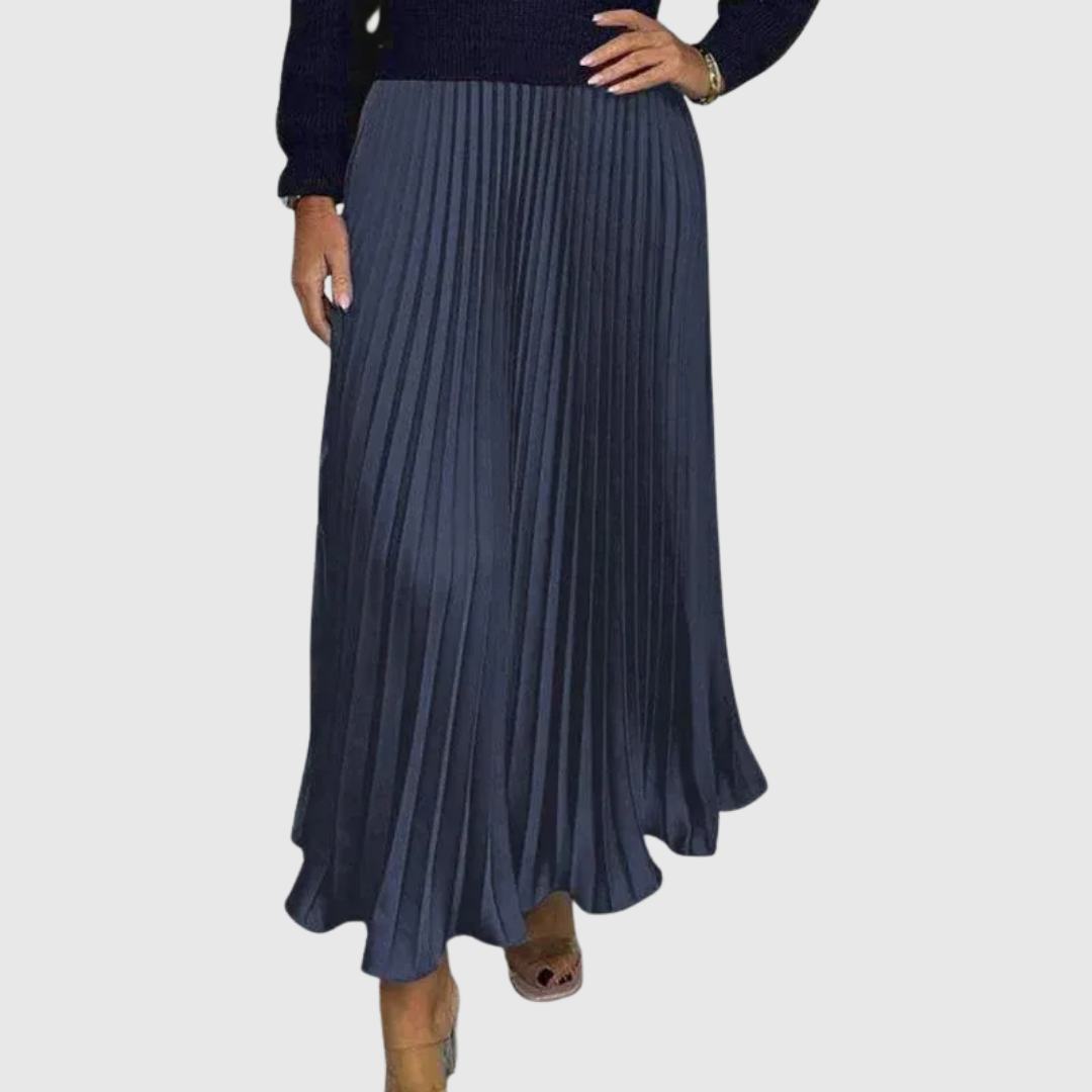 ALARICE | MAXI DRESS WITH JUMPER & PLEATED SKIRT