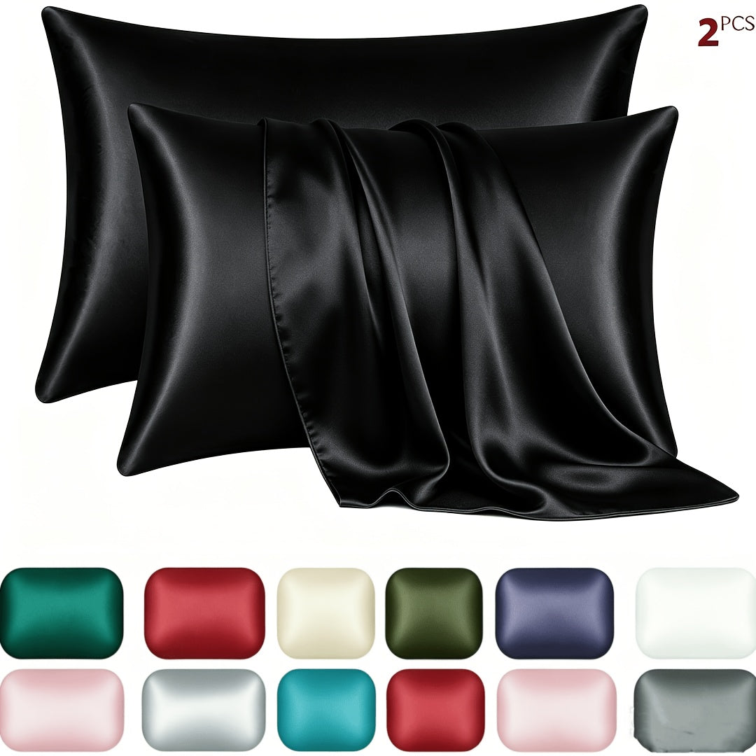 2pcs Satin Pillowcase Set for Skin and Hair, Soft, Breathable, Smooth, and Cooling Pillow Covers for Sleeping