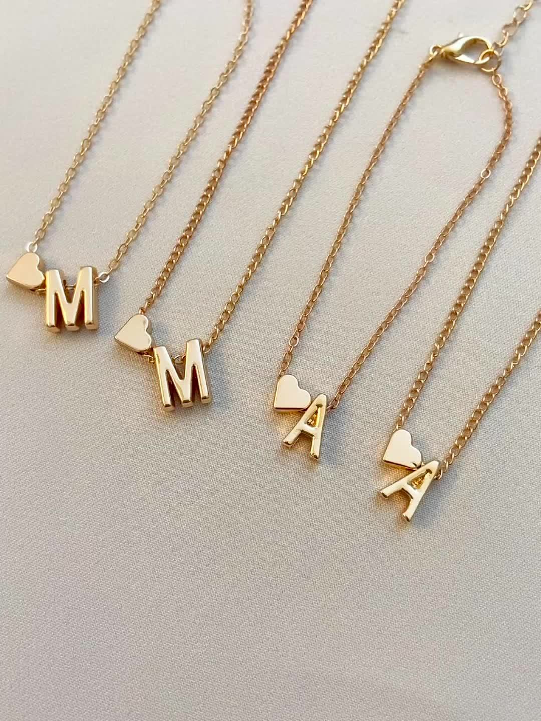 The Initial Heart Necklace &amp; Bracelet Set