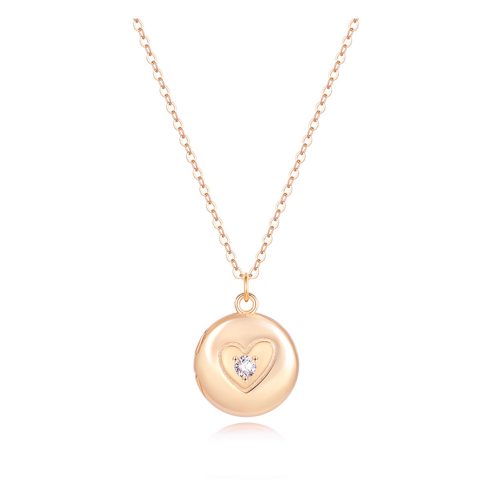 Isabella Circle Locket Necklace