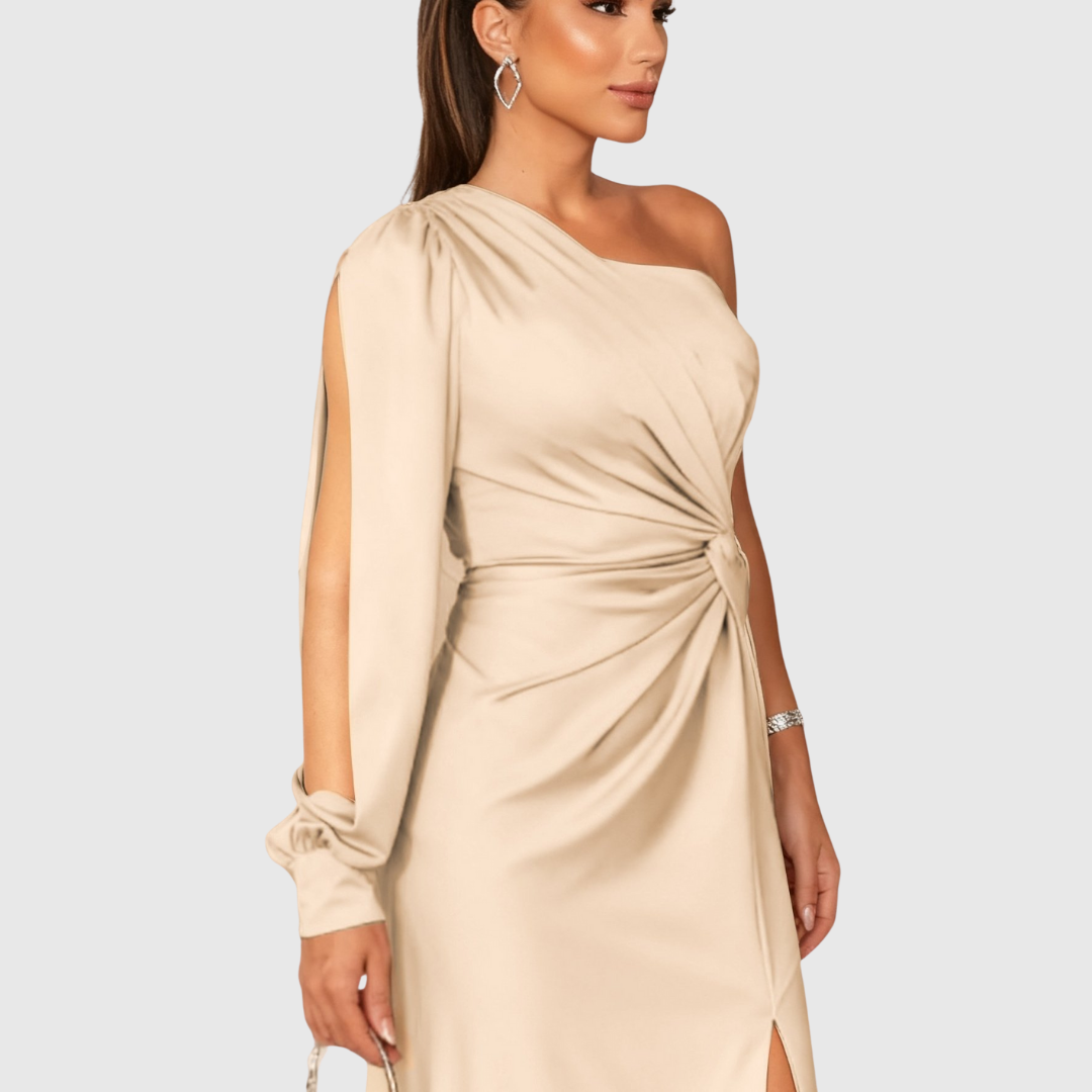 CHARLOTTA | ONE-SHOULDER EVENING GOWN