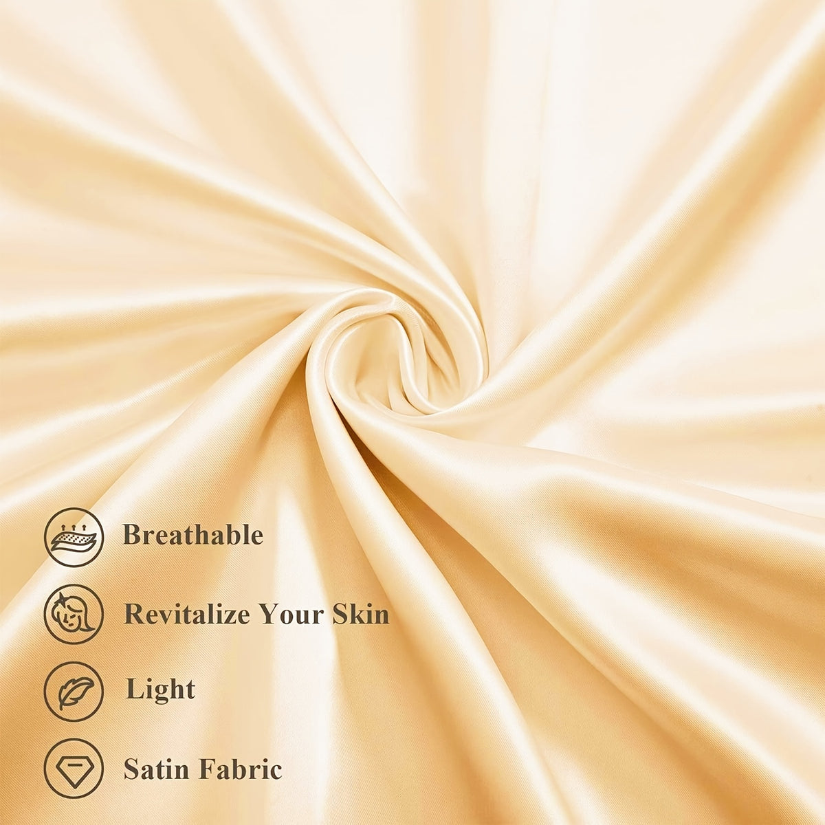 2pcs Satin Pillowcase Set for Skin and Hair, Soft, Breathable, Smooth, and Cooling Pillow Covers for Sleeping