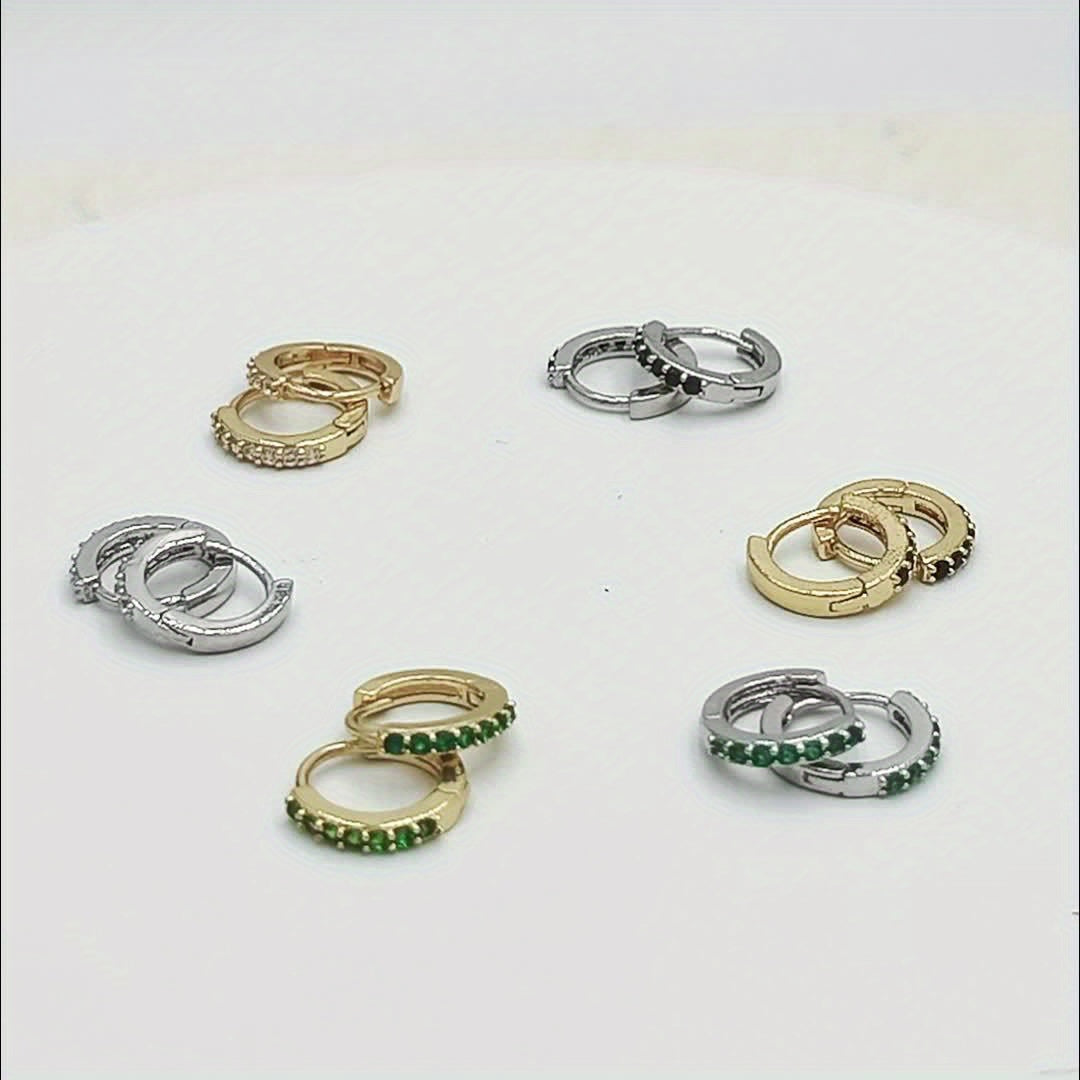 Green Zirconia Ear Buckle Earring