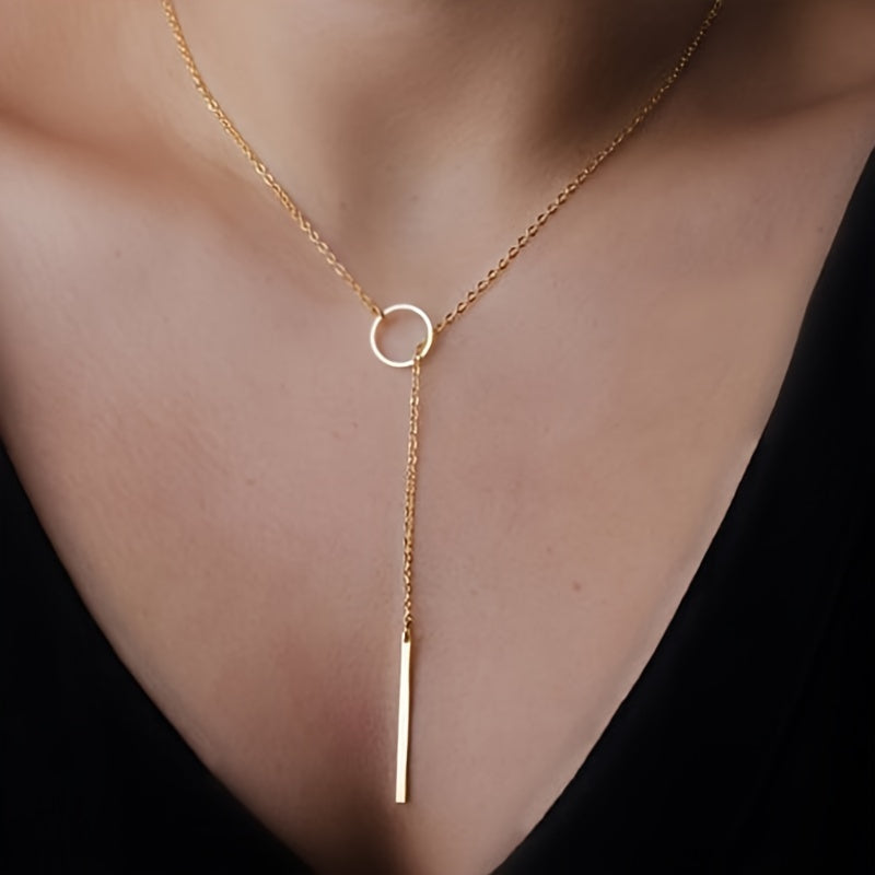 The Circle Bar Pendant Necklace