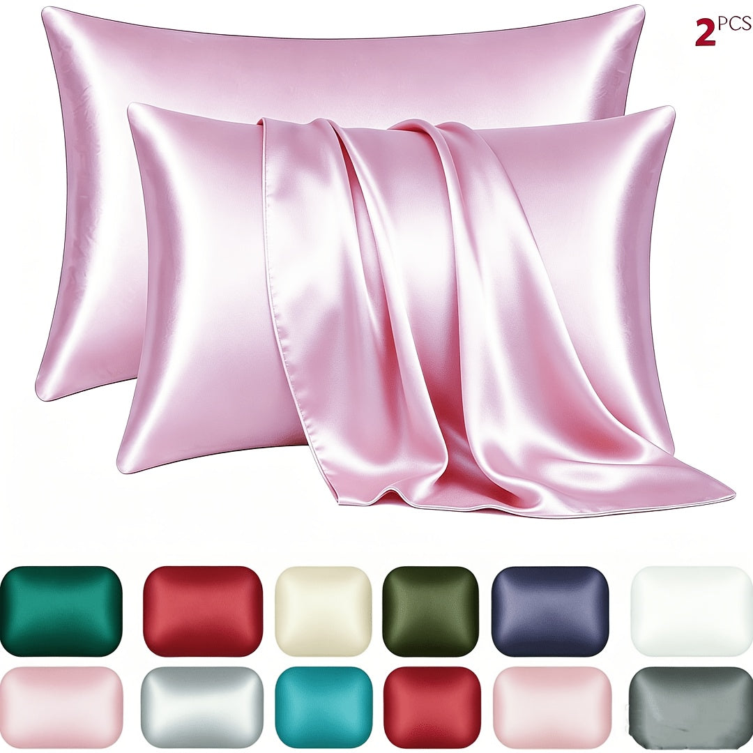 2pcs Satin Pillowcase Set for Skin and Hair, Soft, Breathable, Smooth, and Cooling Pillow Covers for Sleeping