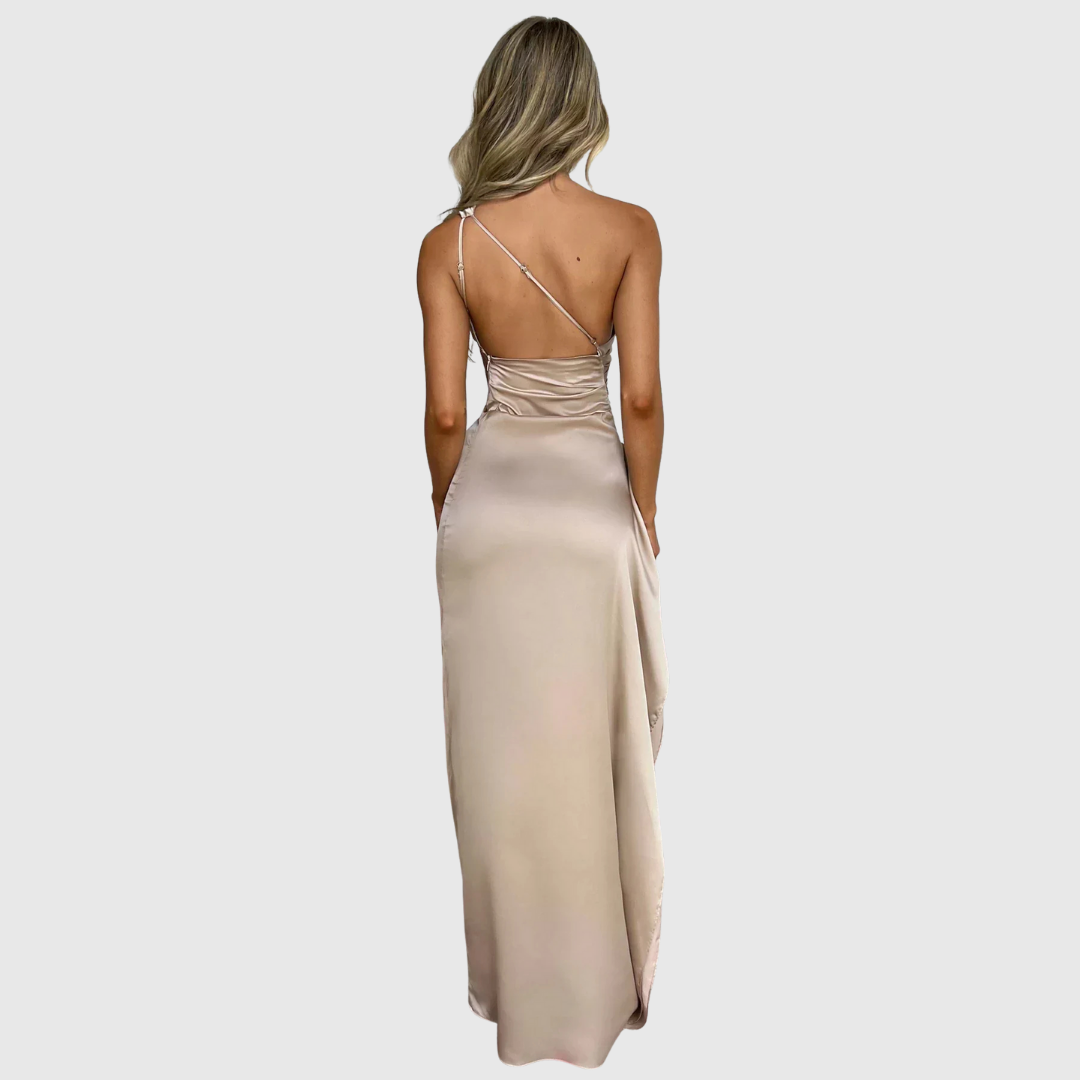ARALUEN | DRAPE SATIN EVENING GOWN