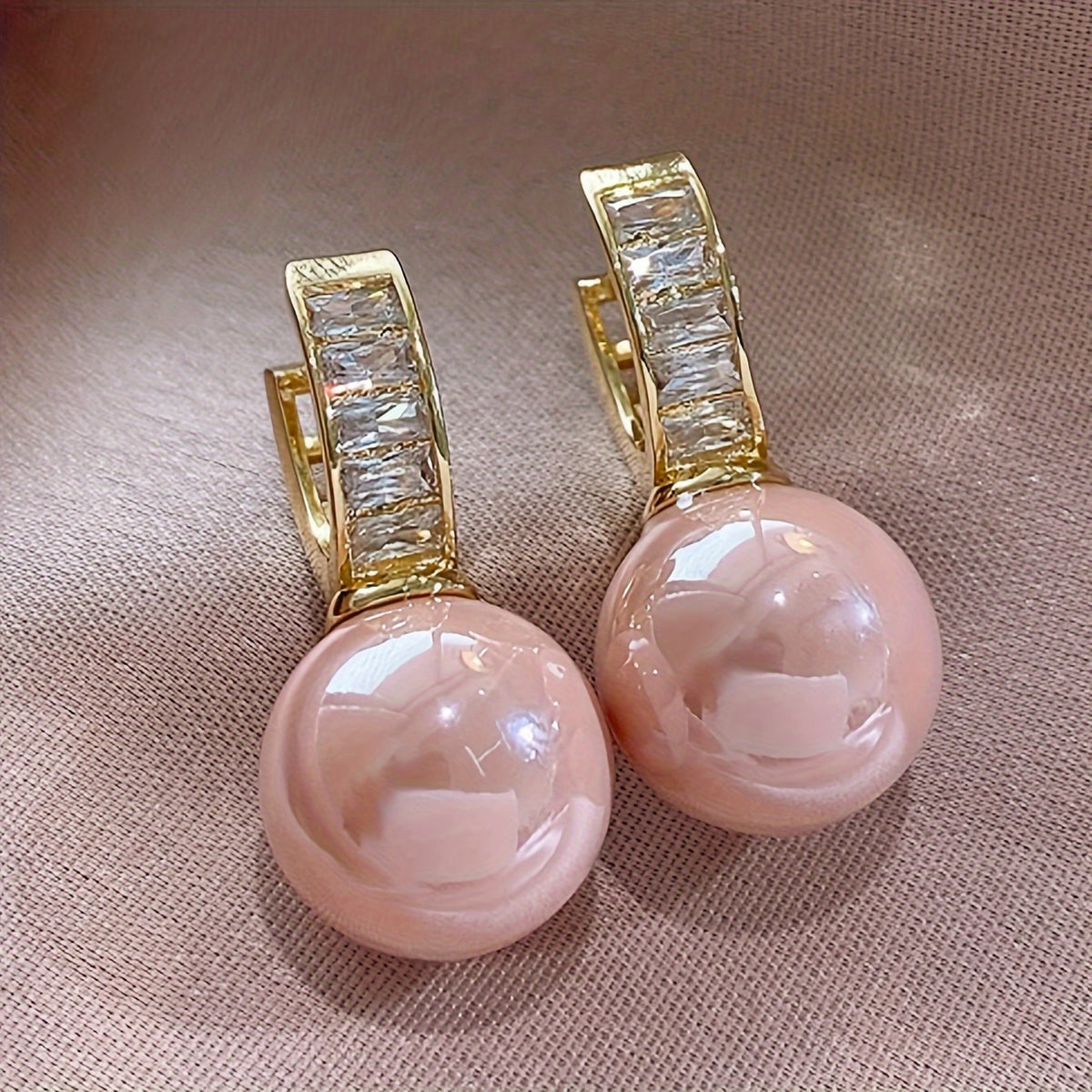 The Rosé Pearl Hoops