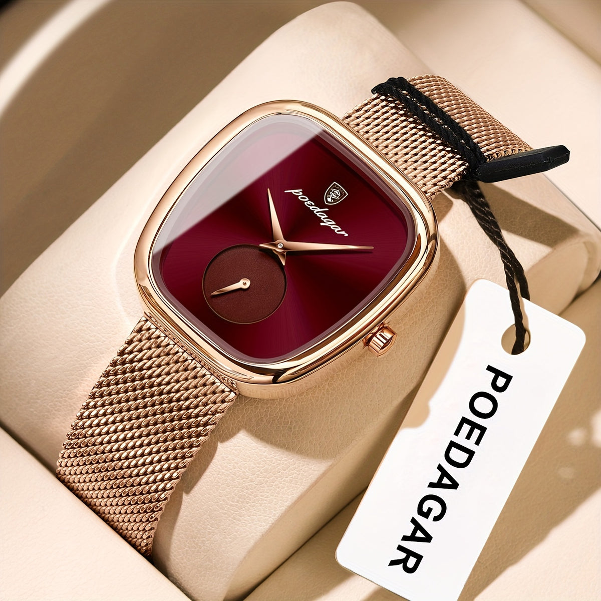 The Zenvy Poedagar Elegant Rose Square Watch