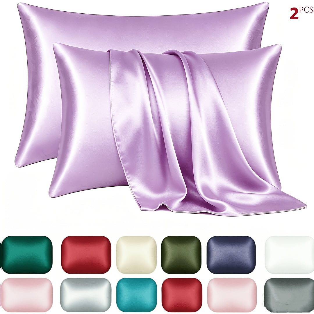 2pcs Satin Pillowcase Set for Skin and Hair, Soft, Breathable, Smooth, and Cooling Pillow Covers for Sleeping