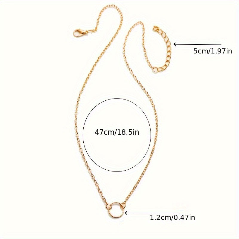 The Circle Bar Pendant Necklace