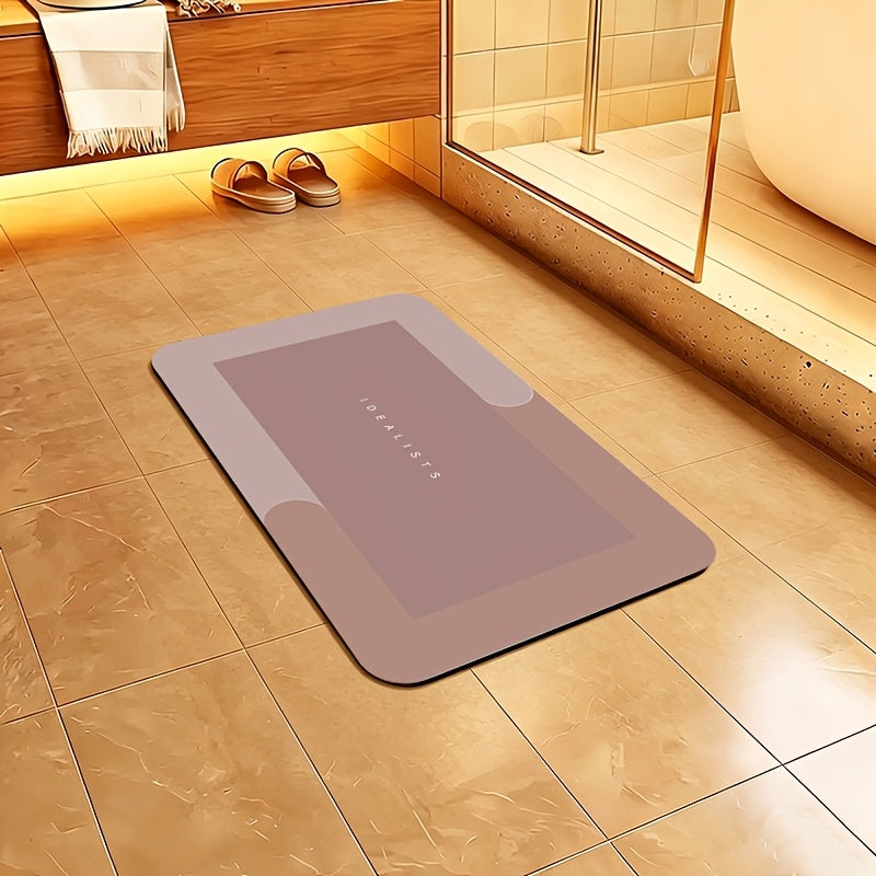 [Popular Choice] Super Absorbent Quick-Dry Bath Mat - Soft, Non-Slip Diatomite Design, Suitable for Showers, Bathtubs, and Doors - Hypoallergenic, the Perfect Home Decor Accessory