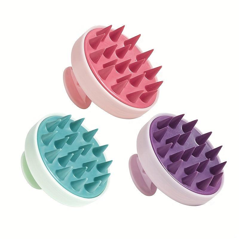 WANMEI New Candy-Colored Scalp Massage Head Silicone Shampoo Brush Hair Washing Tool Massage Comb Anti-Itch Head Scraper