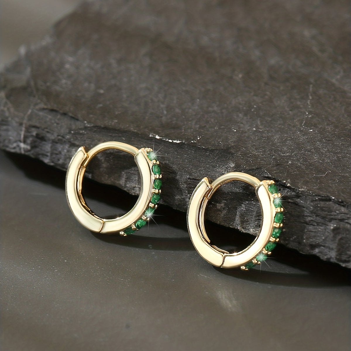 Green Zirconia Ear Buckle Earring