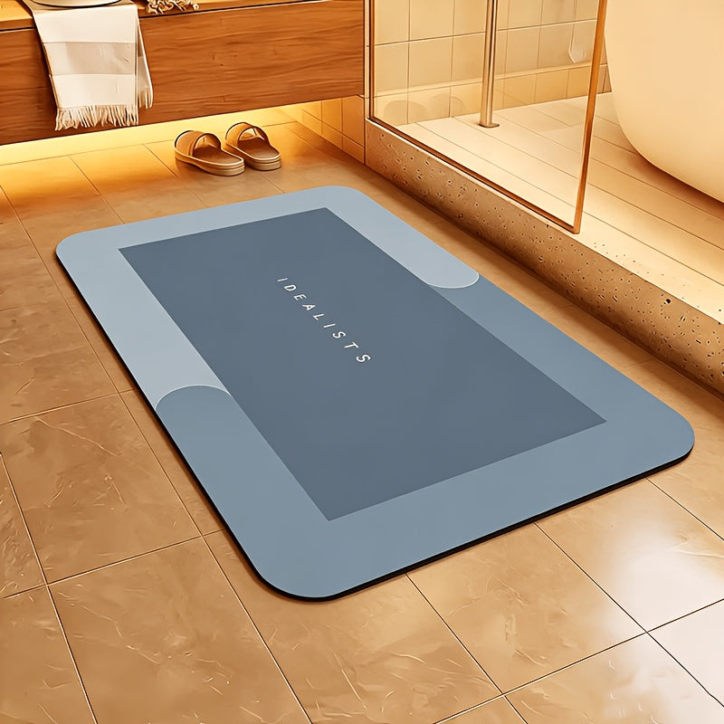 [Popular Choice] Super Absorbent Quick-Dry Bath Mat - Soft, Non-Slip Diatomite Design, Suitable for Showers, Bathtubs, and Doors - Hypoallergenic, the Perfect Home Decor Accessory