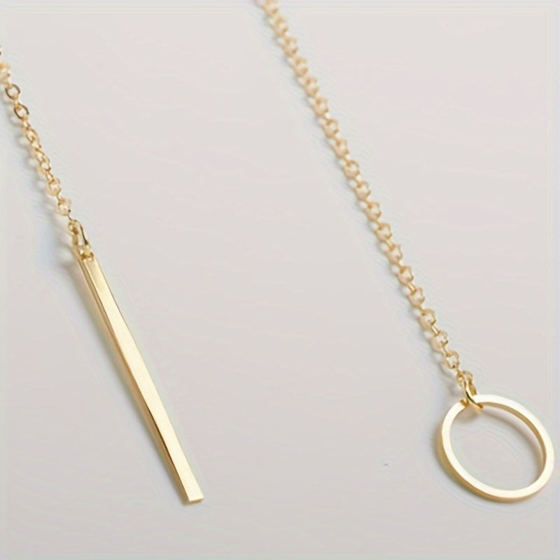 The Circle Bar Pendant Necklace