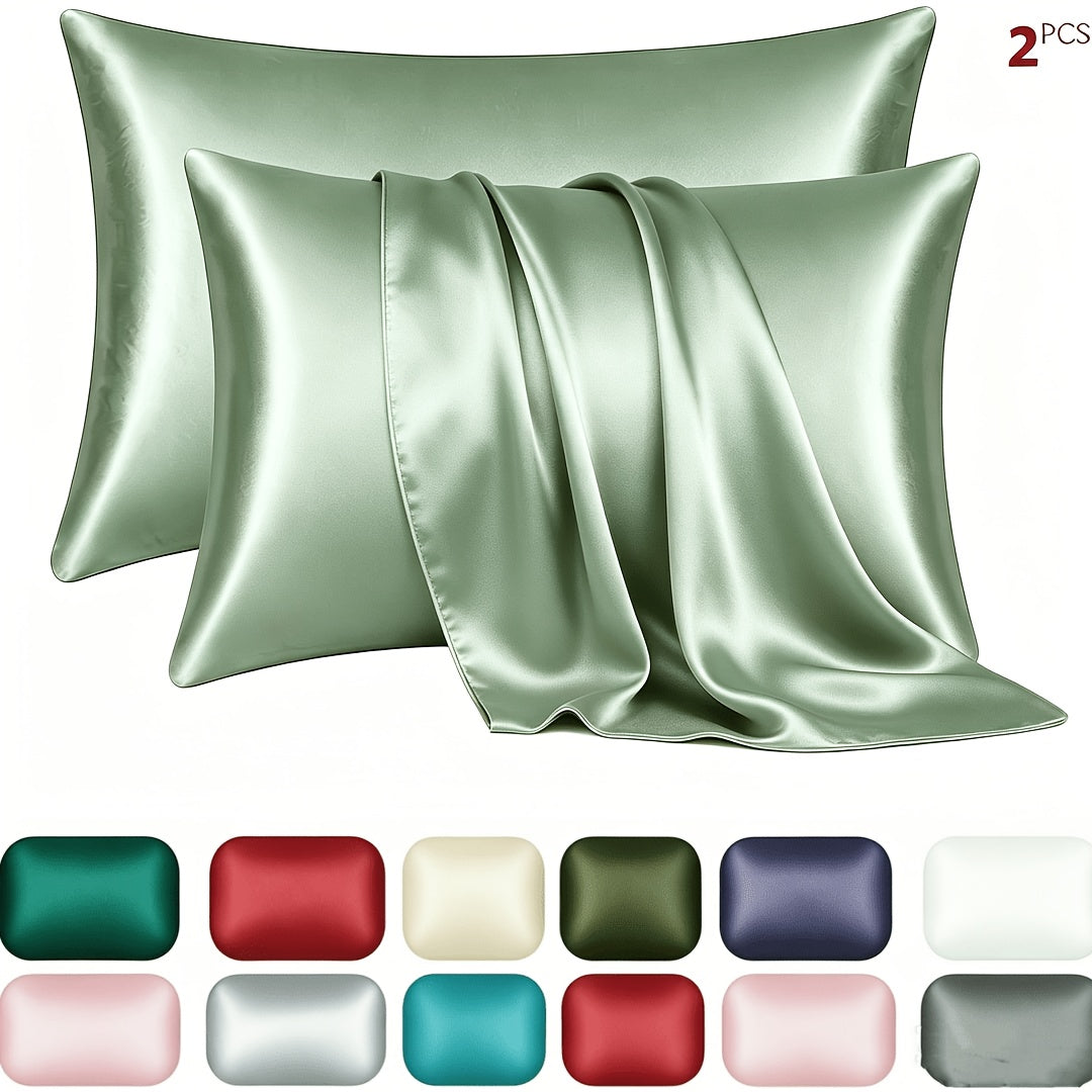 2pcs Satin Pillowcase Set for Skin and Hair, Soft, Breathable, Smooth, and Cooling Pillow Covers for Sleeping