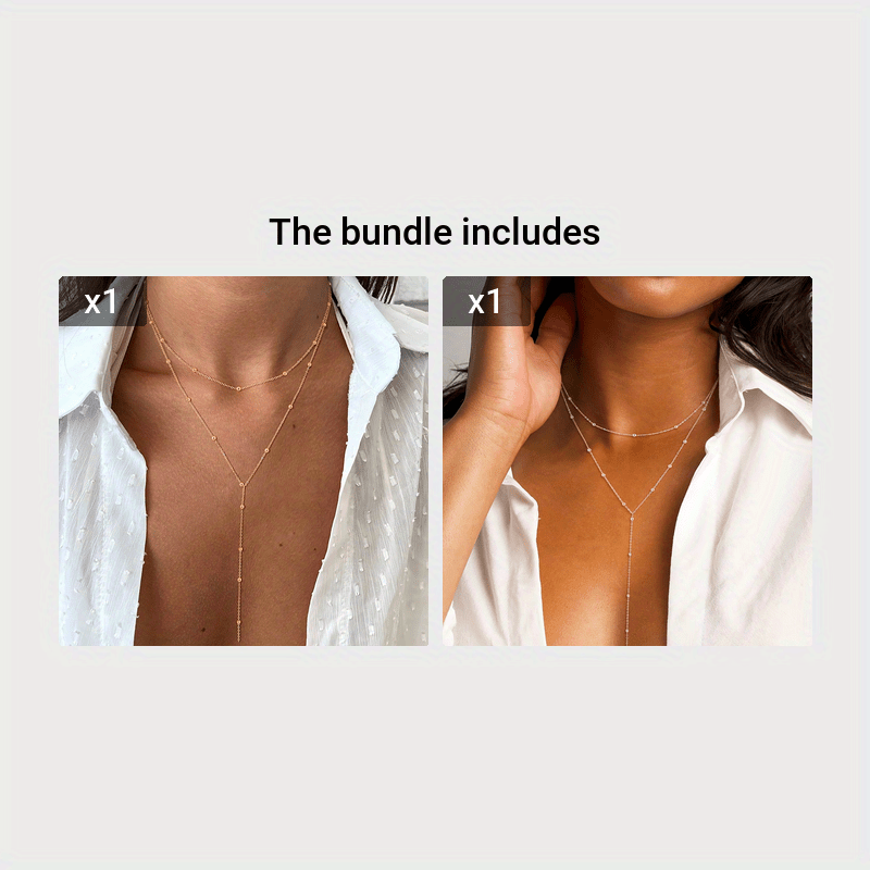 Double-Layer Rice Pearl Necklace