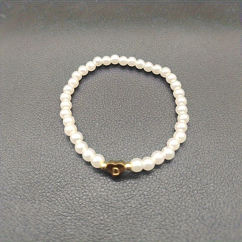 Classic A-Z Heart Initial Letter Bracelet