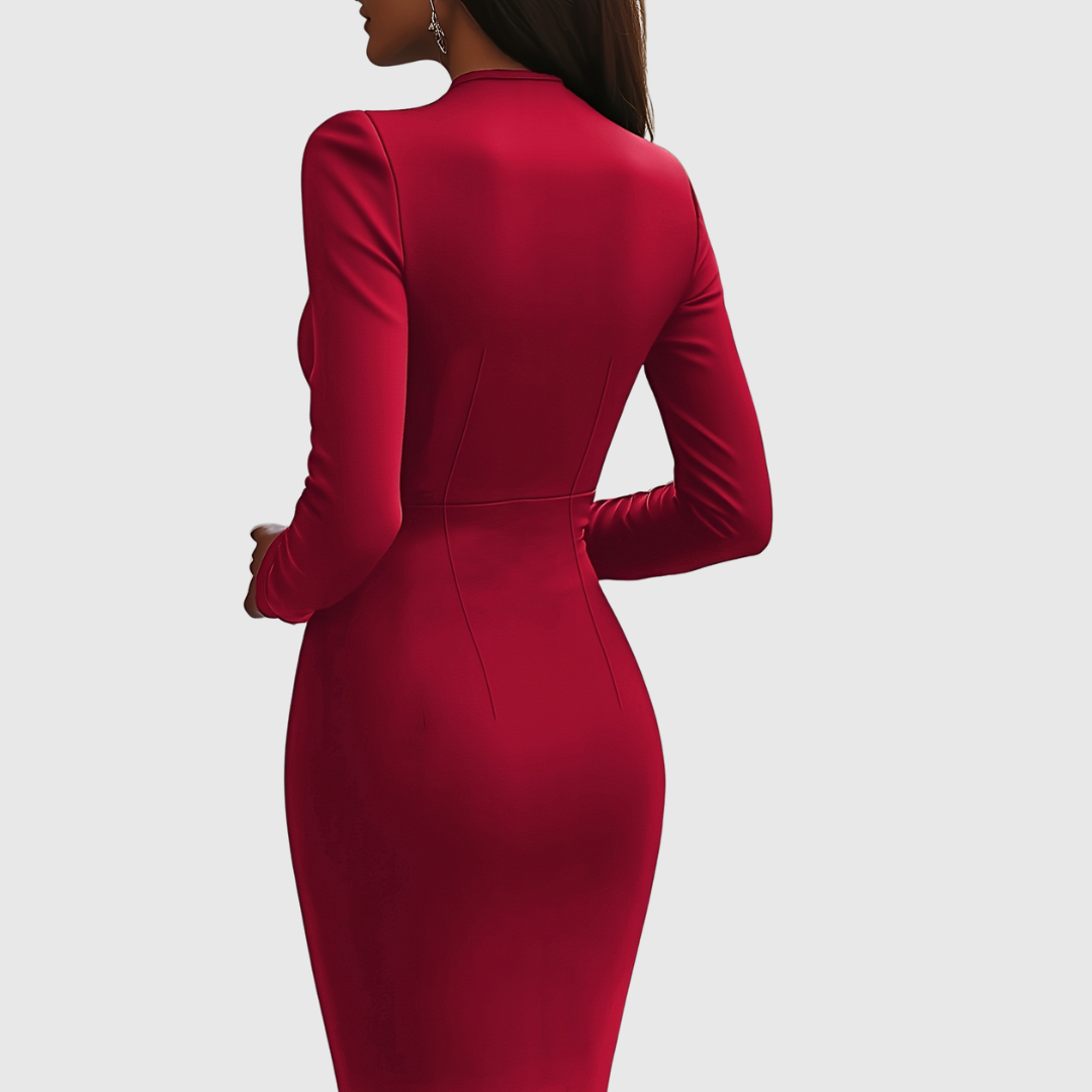 ARABELLA | ELEGANT V-NECK DRESS