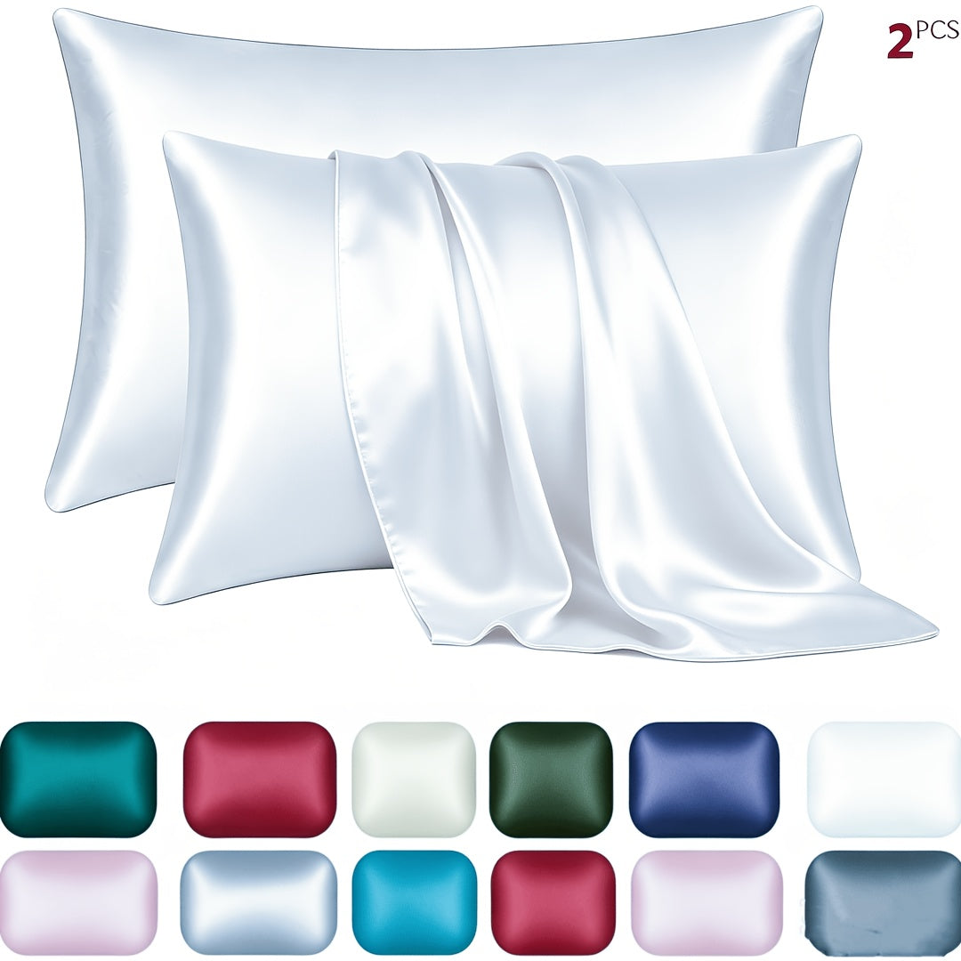 2pcs Satin Pillowcase Set for Skin and Hair, Soft, Breathable, Smooth, and Cooling Pillow Covers for Sleeping
