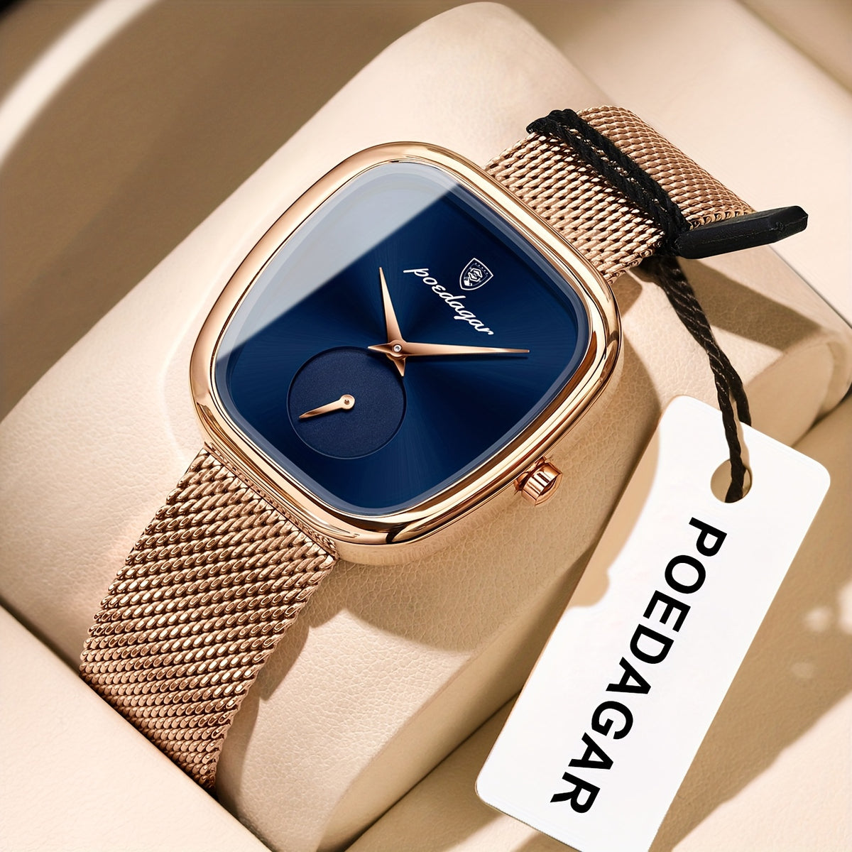 The Zenvy Poedagar Elegant Rose Square Watch