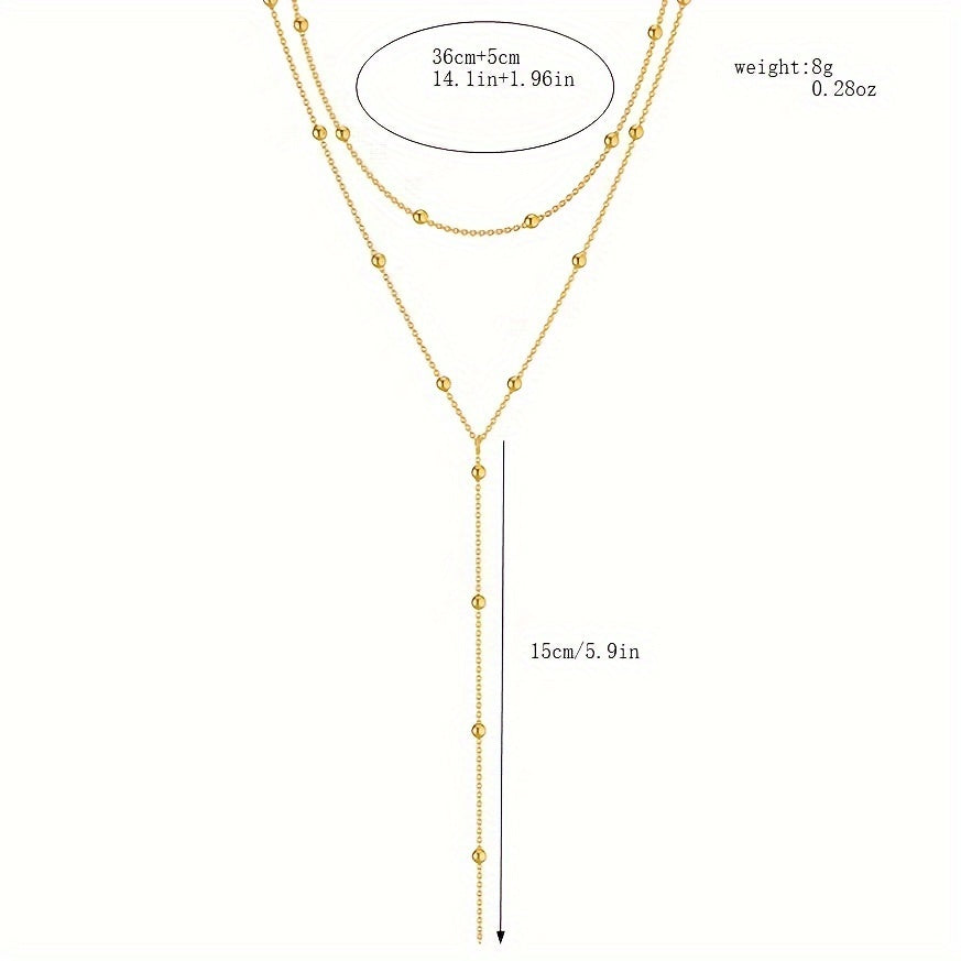 Double-Layer Rice Pearl Necklace