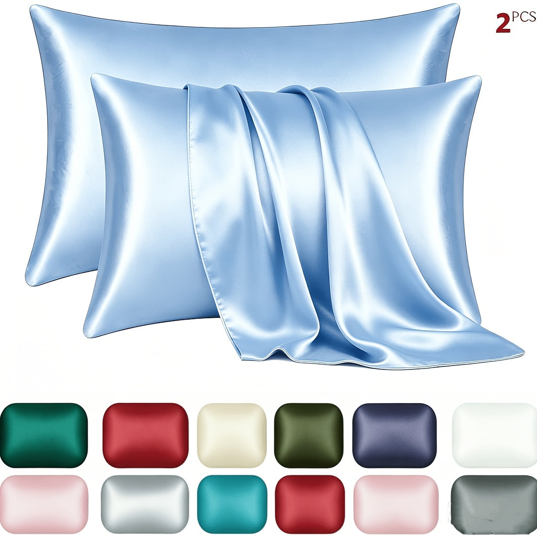2pcs Satin Pillowcase Set for Skin and Hair, Soft, Breathable, Smooth, and Cooling Pillow Covers for Sleeping