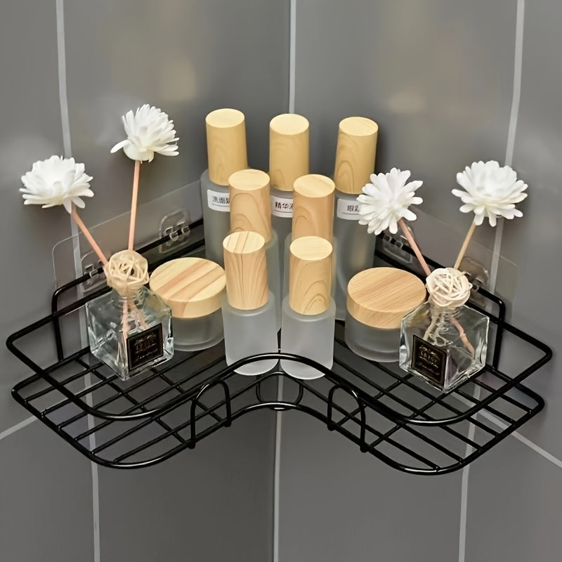 Corner Shower Shelf-Anti-Rust, Wall-Mounted Bathroom Organizer, Suitable for Shampoo, Lotion And Cosmetic Storage