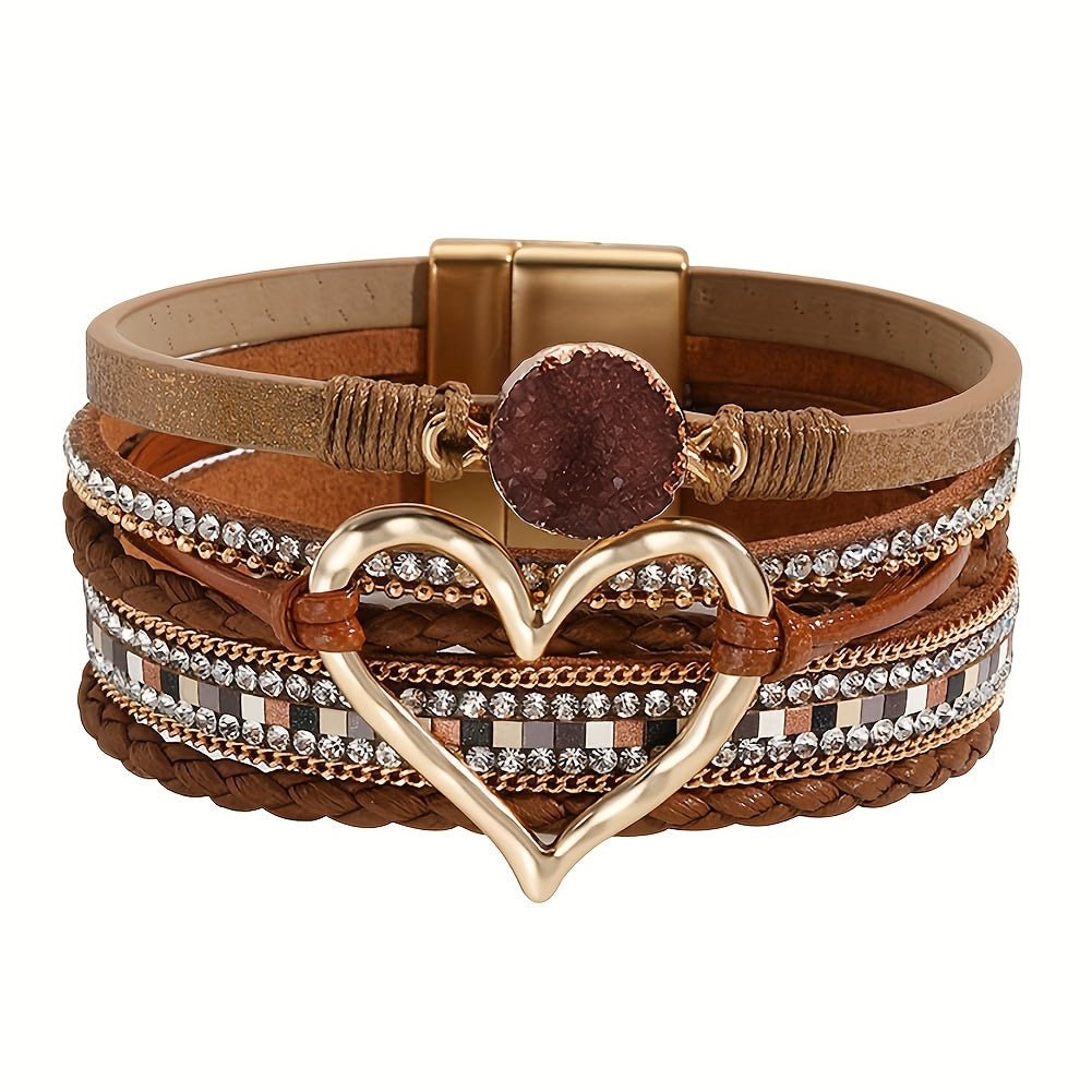 The Heart Stone Leather Wrap