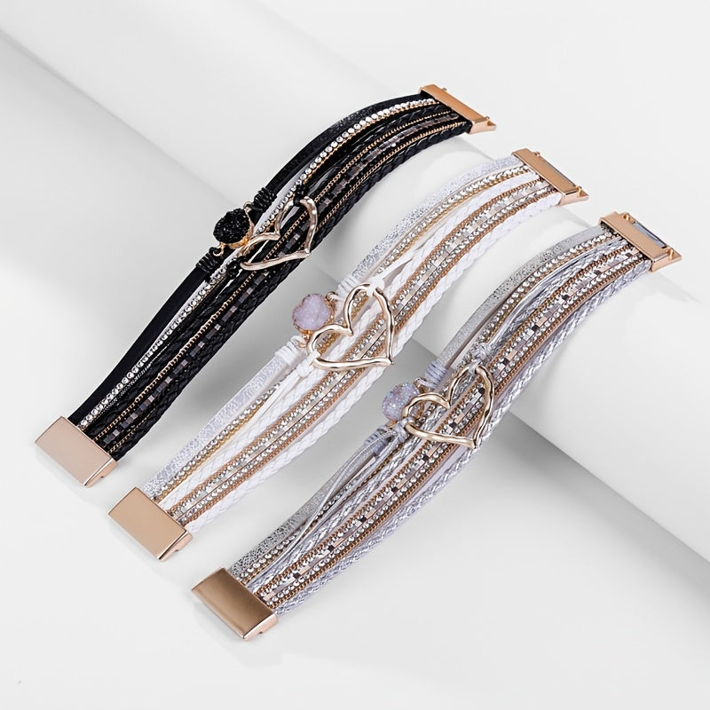 The Heart Stone Leather Wrap