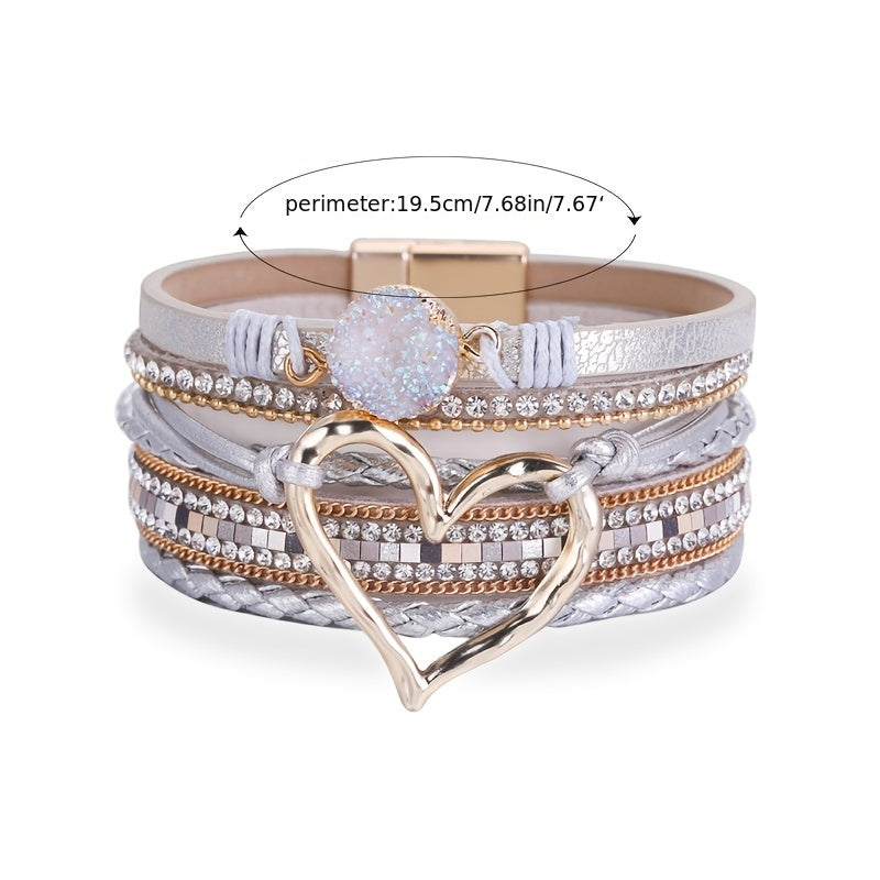 The Heart Stone Leather Wrap