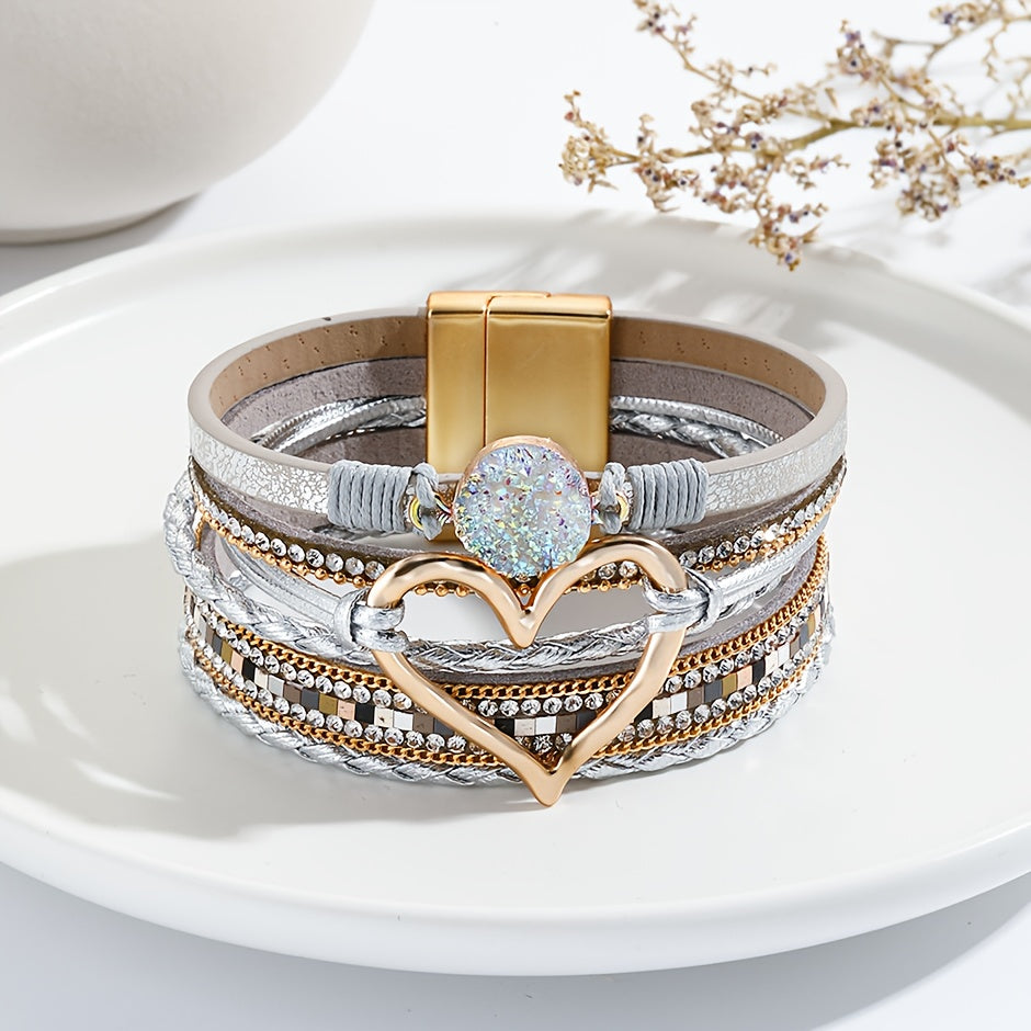 The Heart Stone Leather Wrap