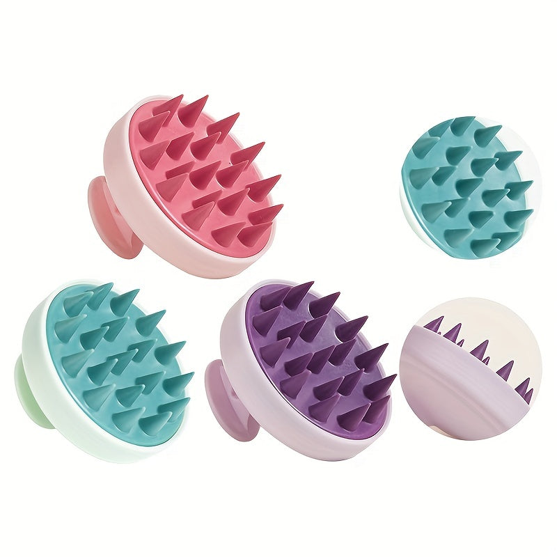 WANMEI New Candy-Colored Scalp Massage Head Silicone Shampoo Brush Hair Washing Tool Massage Comb Anti-Itch Head Scraper