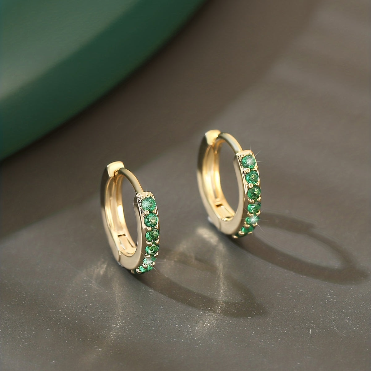 Green Zirconia Ear Buckle Earring