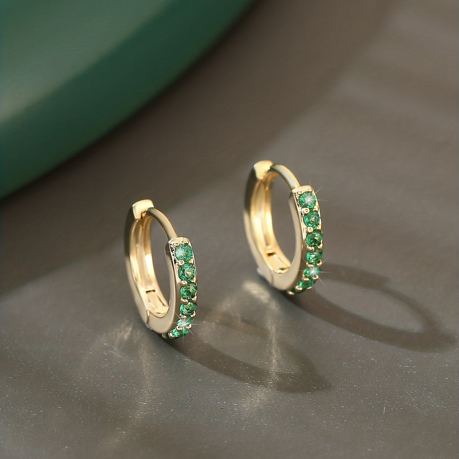 Green Zirconia Ear Buckle Earring