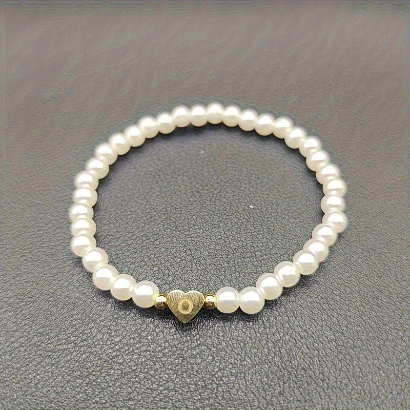 Classic A-Z Heart Initial Letter Bracelet