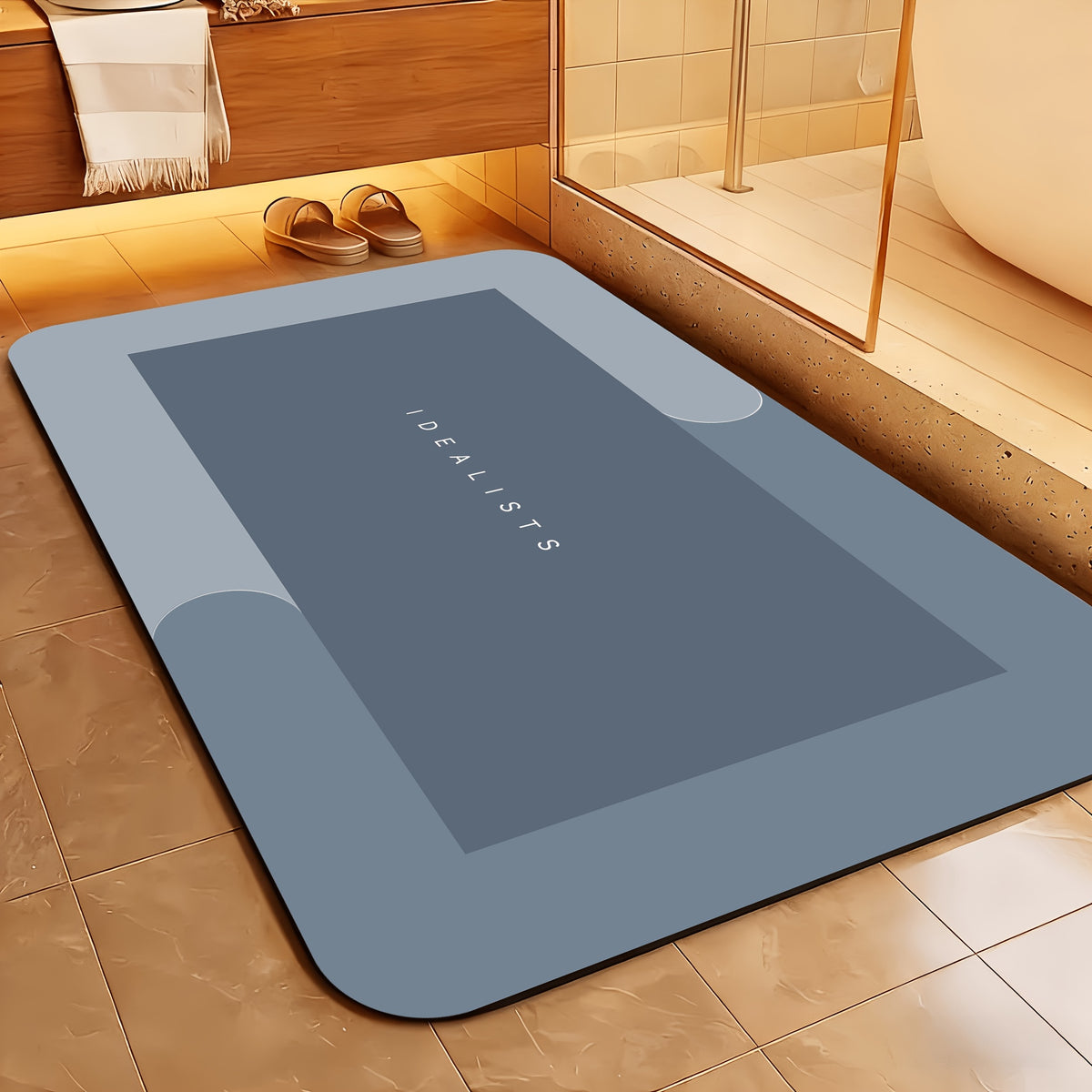 [Popular Choice] Super Absorbent Quick-Dry Bath Mat - Soft, Non-Slip Diatomite Design, Suitable for Showers, Bathtubs, and Doors - Hypoallergenic, the Perfect Home Decor Accessory