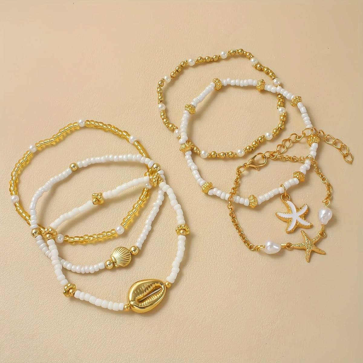 Beach Bracelet Set, 6pcs