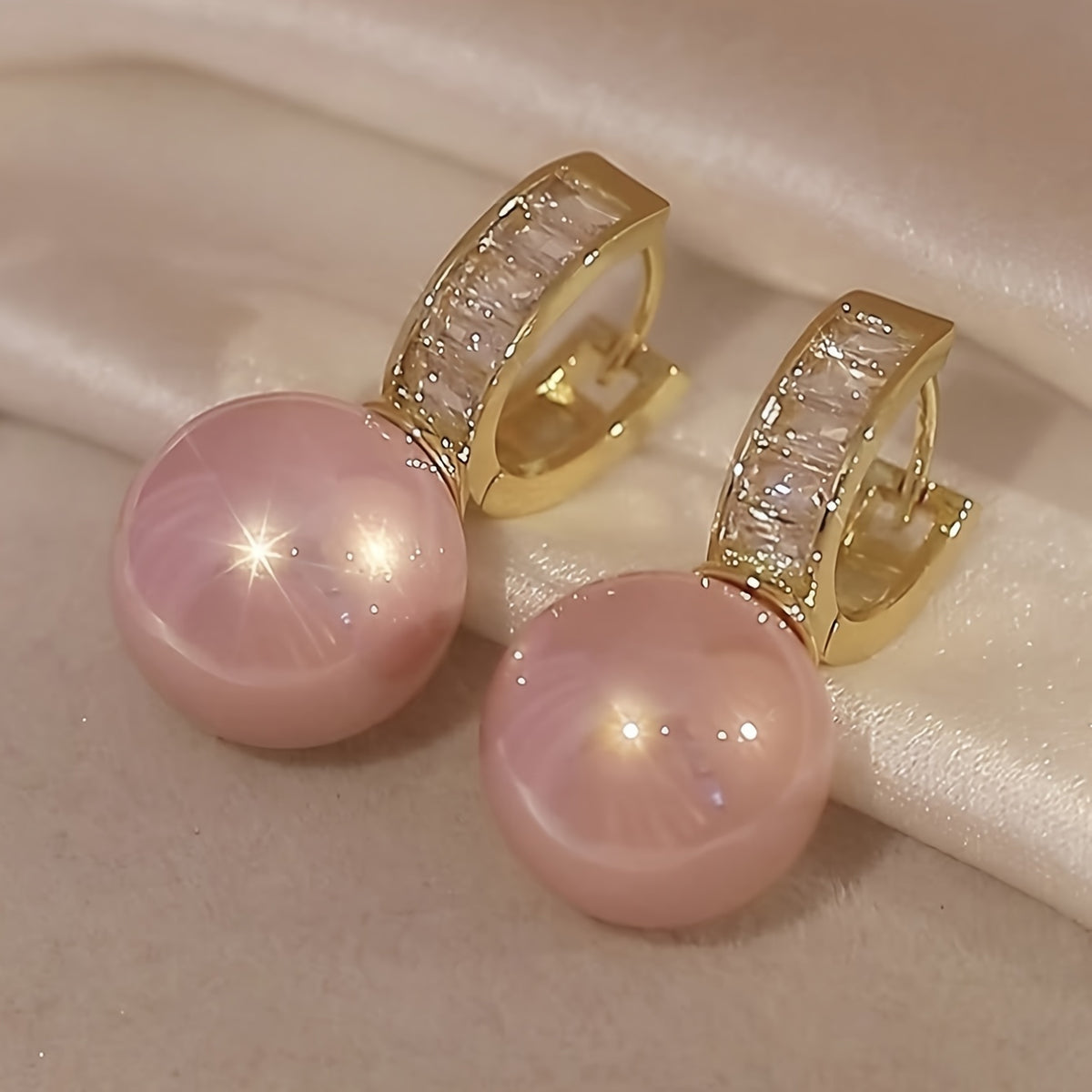 The Rosé Pearl Hoops