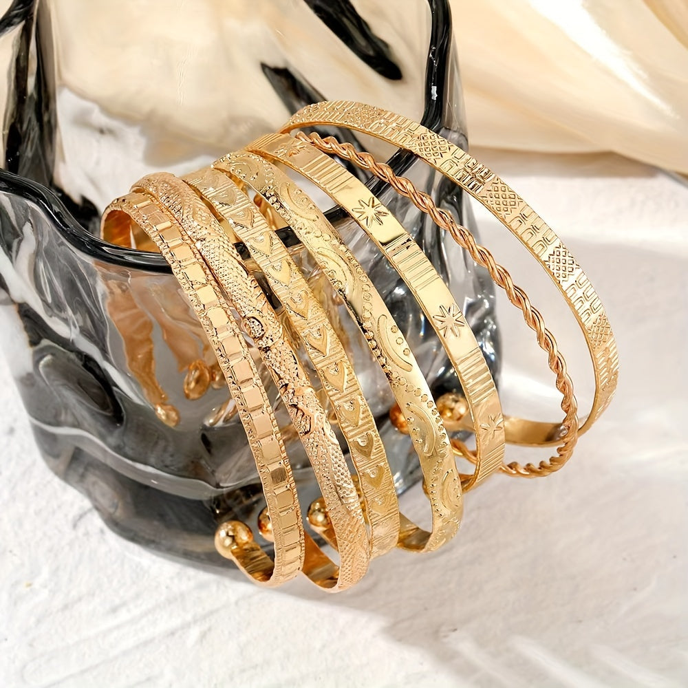 The Vintage Cuff Bangle Set — 7pcs