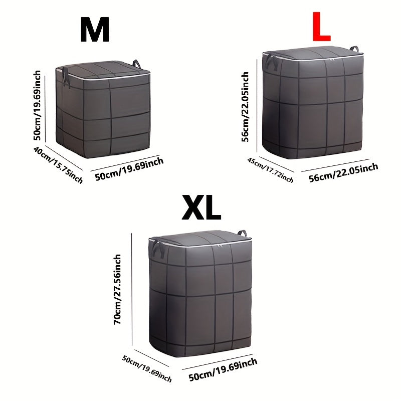 Foldable Wardrobe Storage Bag, Large Capacity Storage Box, Household Double Zipper Organizer Bag with Handles for Clothes and Quilts, Suitable for Moving, Travel, Storage Basket, and Under-Bed Storage Bag