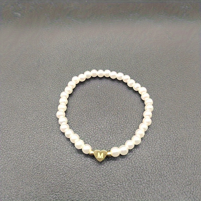Classic A-Z Heart Initial Letter Bracelet